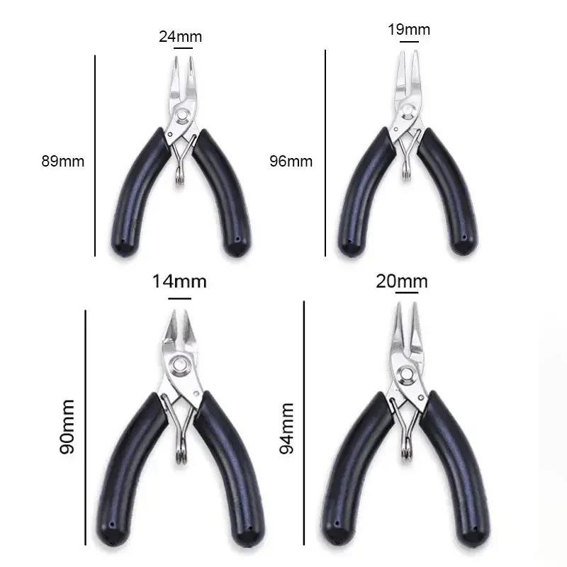 Stainless Steel Mini Needle Nose Pliers Curved Nose Pliers Jewelry Making Hand Tool Pliers for DIY Bracelet Jewelry Making Tools