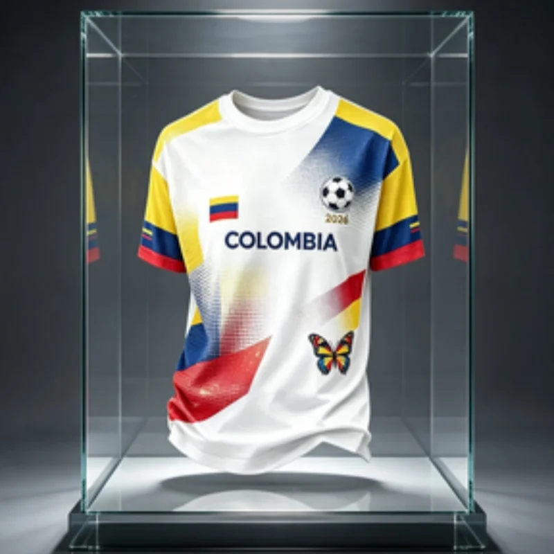 New  Football Jersey 3D Print COLOMBIA Letter Graphic Quick Dry Sports Fan Short Sleeve Athletic Comfy Family Matching Tops