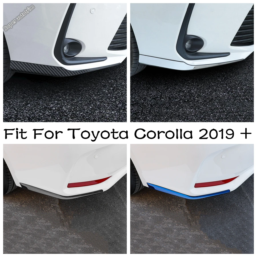 Car Front Rear Bumper Protector Corner Guard Anti-collision Strip Cover Trim For Toyota Corolla 2019 - 2024 Exterior Accessories