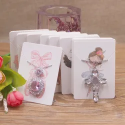 Zerong 50pcs flower style Earrings and Necklace Display Cards Cardboard necklace set pendant Package Hang Tag Card 5x7cm