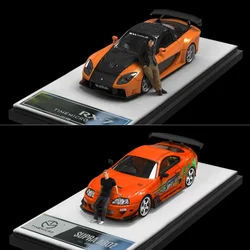 TimeMicro 1:64 RE RX7&Supra A80Z Fast & Furious Paul Walker theme painted alloy model
