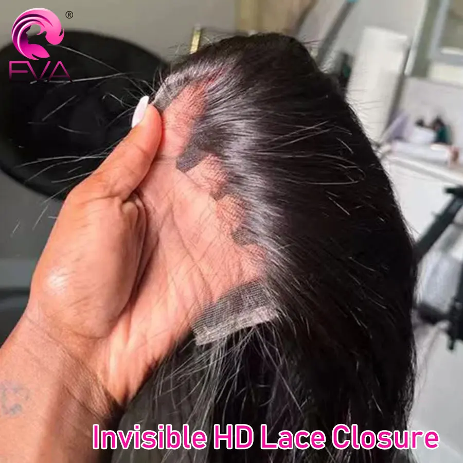 

Накладка для волос Eva Hair 5x5/6x6/7x5/9x6 HD Lace Closure из 100% натуральных волос, HD Lace, предварительно выщипанные прямые волосы, 13x4 13x6 HD Frontal, только с маленькими узлами