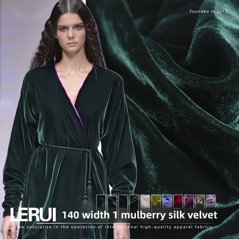 

Однотонная шифрованная ткань из шелкового вельвета для шитья платьев и одежды, оптовый материал для рукоделия