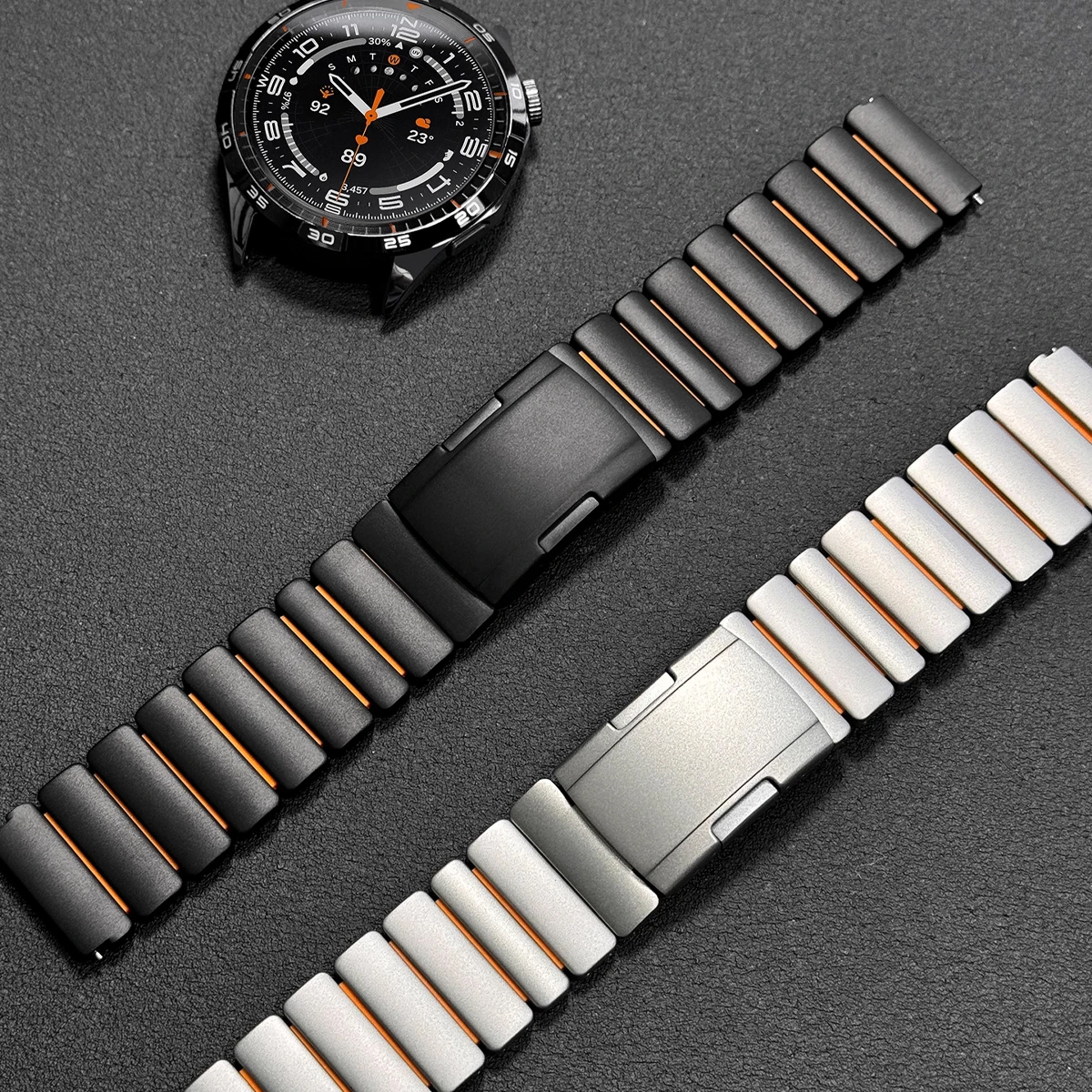 22mm Titanium Rubber Strap For Huawei Watch GT6 Pro GT5 4 3 2 46mm Ultimate 2 Metal Band For Amazfit Cheetah Round/Pro/Balance 2