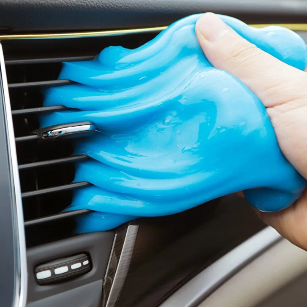 Almohadilla de limpieza de coche, pegamento en polvo, Material de pegamento suave, eliminador de polvo seguro y eficiente para Interior de coche y teléfonos móviles, 70g