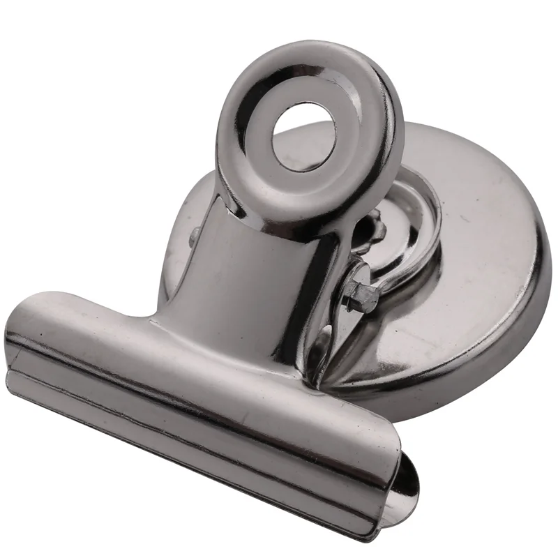 ABIJ-20Pcs 3 سم مشبك مغناطيسي مغناطيسي للثلاجة جدار مذكرة مذكرة حامل رسالة فضي #4