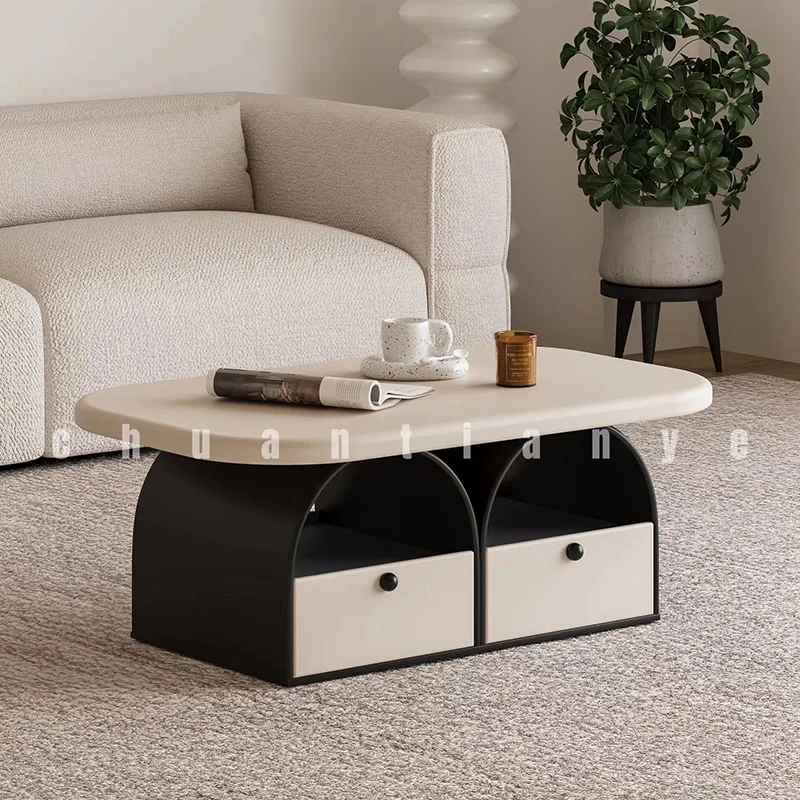 

Aesthetic Standing Side Table Designer Organizer Simple Japanese Space Saving Coffee Table Center Couchtisch Home Furniture