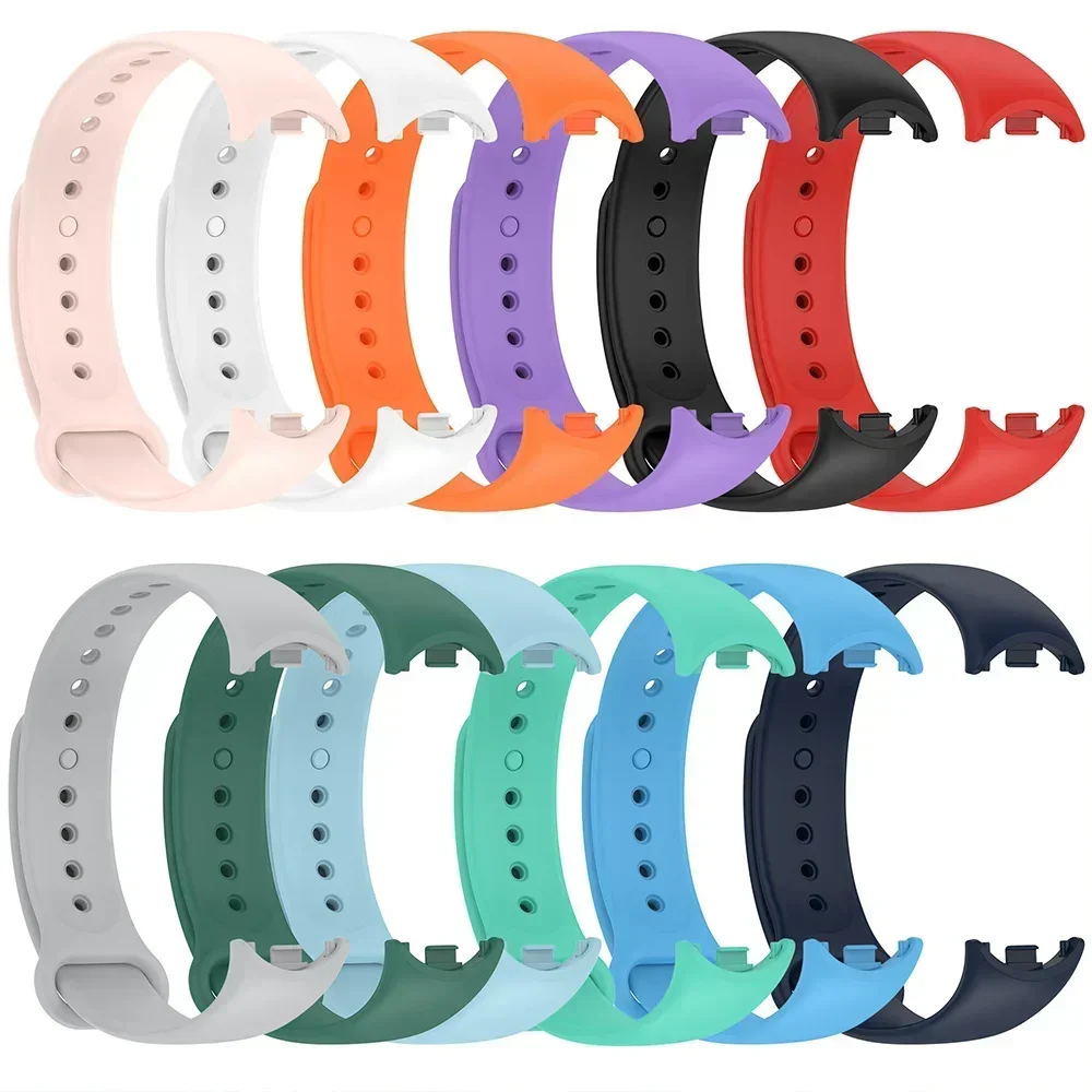 Correa de silicona para xiaomi Mi band 8, pulsera deportiva con NFC, repuesto para reloj inteligente