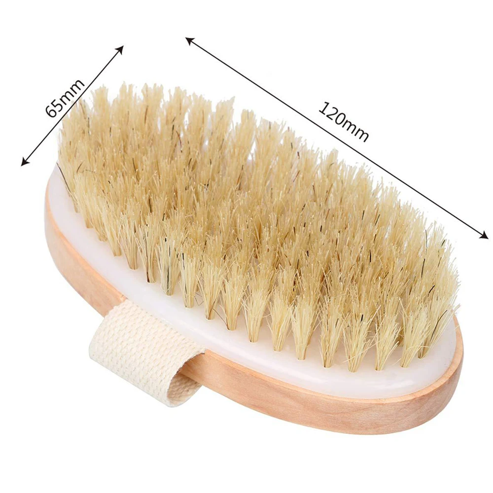 Dry Brushing Body Exfoliating Brush Natural Bristle Bath Brush for Remove Dead Skin Bath Shower Massage Brush Skin Care Tool