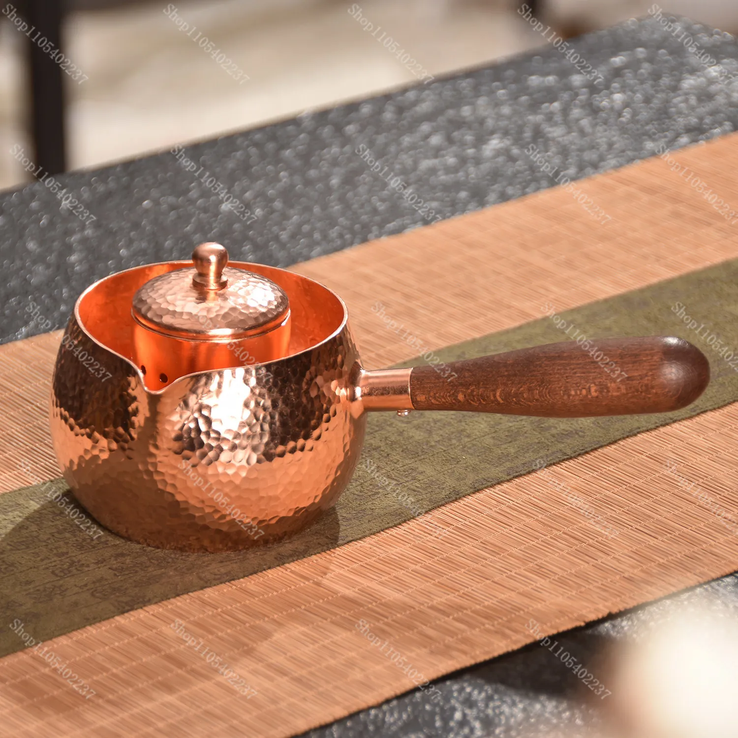 Pure Copper Side Handle Tea Kettle with Strainer for Electric Ceramic Stove