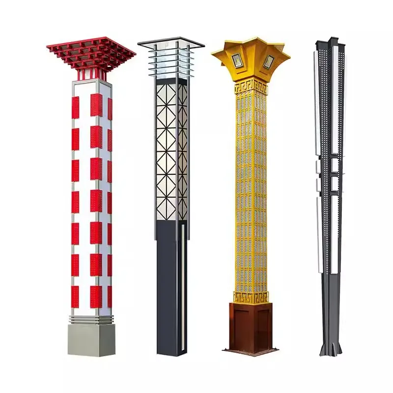 

Square Landscape Light Outdoor 3 meters 4 meters Garden Light Community Park Waterproof Solar Square Post LED Street