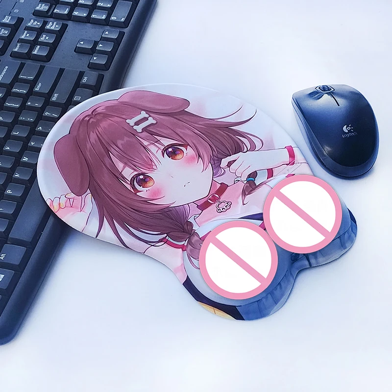 mouse pad with wrist Oppai Mat restAdvanced Sense  Inugami Korone Sakura Miko  HOLOlive YouTube  3D Customization to Customize