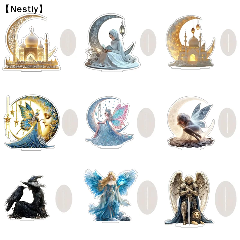 Decor Figure Dragon Decor For Office Housewarming Gift Desktop Decor Ornament 2D Acrylic Desktop Ornament〔Nest〕