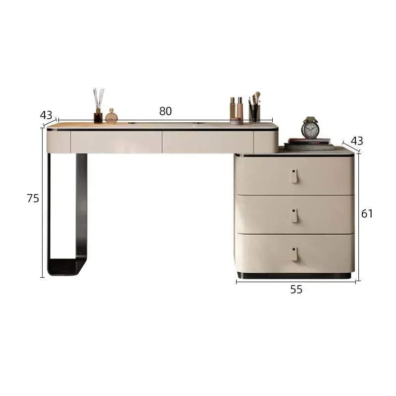 

m Скандинавский новый дизайн, современный роскошный туалетный столик для спальни, твердый деревянный туалетный столик, итальянская мебель, туалетный столик с зеркалом l