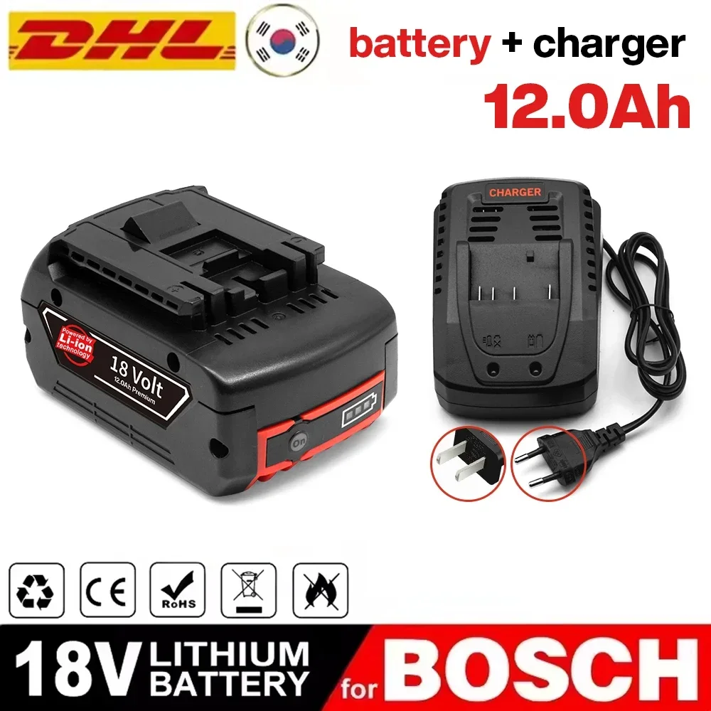 بطارية أصلية جديدة ترقية 18 فولت 12.0 أمبير في الساعة لبوش 18 فولت احترافية GBA GBH GSR GSB BAT618 BAT609BAT620 بطارية بديلة #2