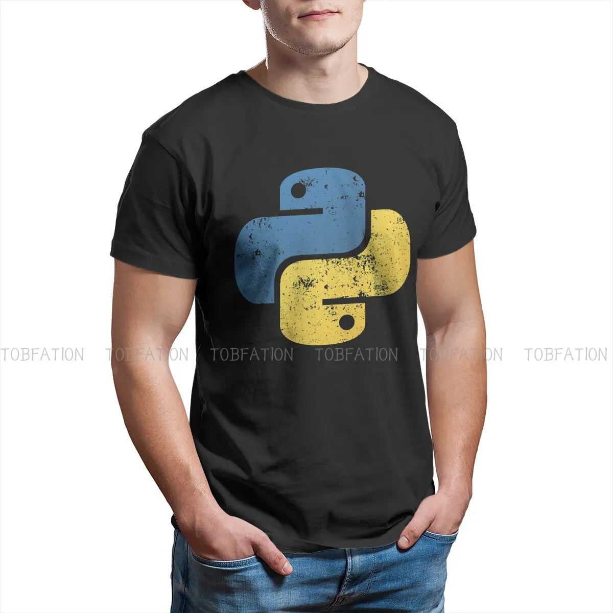 Proud Python Developer Hipster Polyester TShirts Computer Software Program Engineer Male Harajuku Tops T Shirt O Neck