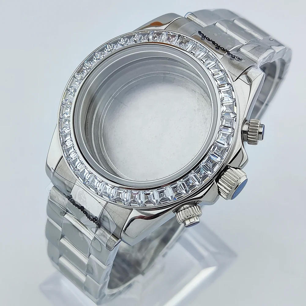 

Корпус VK63, роскошный мужской корпус для часов, корпус 39 мм, нержавеющая сталь 904L, сапфировое стекло, циферблат, подходит для корпуса часов с циферблатом 29 мм