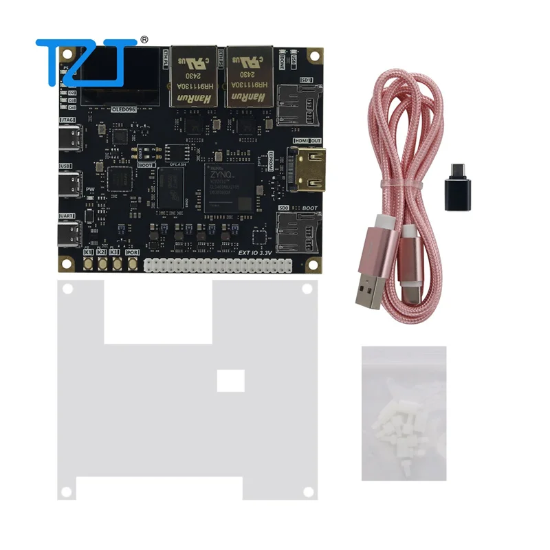 

TZT 766MHz Processor ZYNQ7020/666MHz ZYNQ7010 Development Board FPGA Development Board Onboard 0.96-inch OLED for Xilinx
