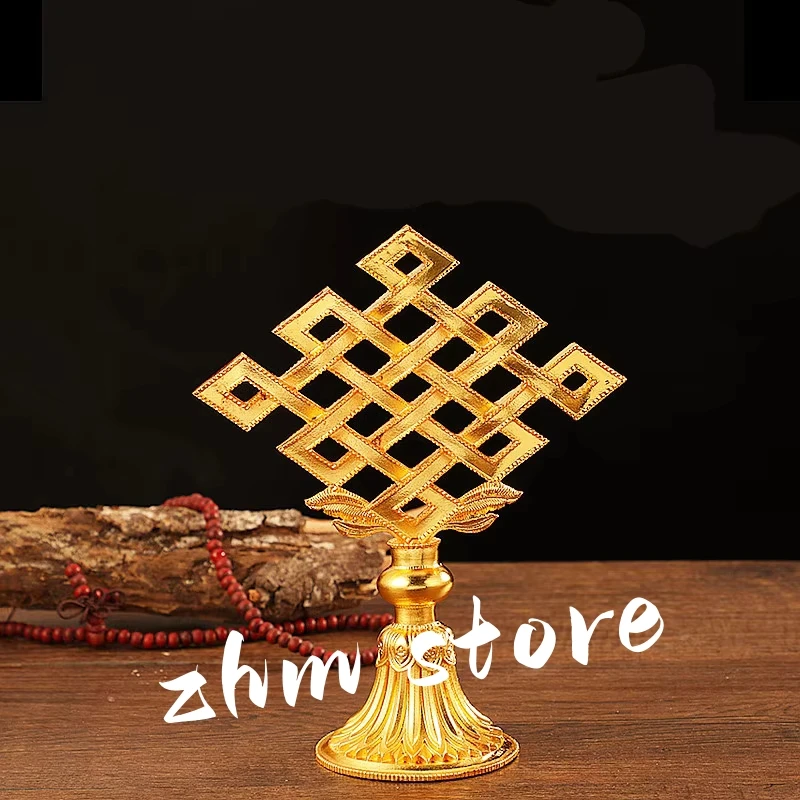 

18cm Alloy Metal Auspicious Chinese Knot Creative Home Putting Home Office Car Decorate Insert Incense Burner