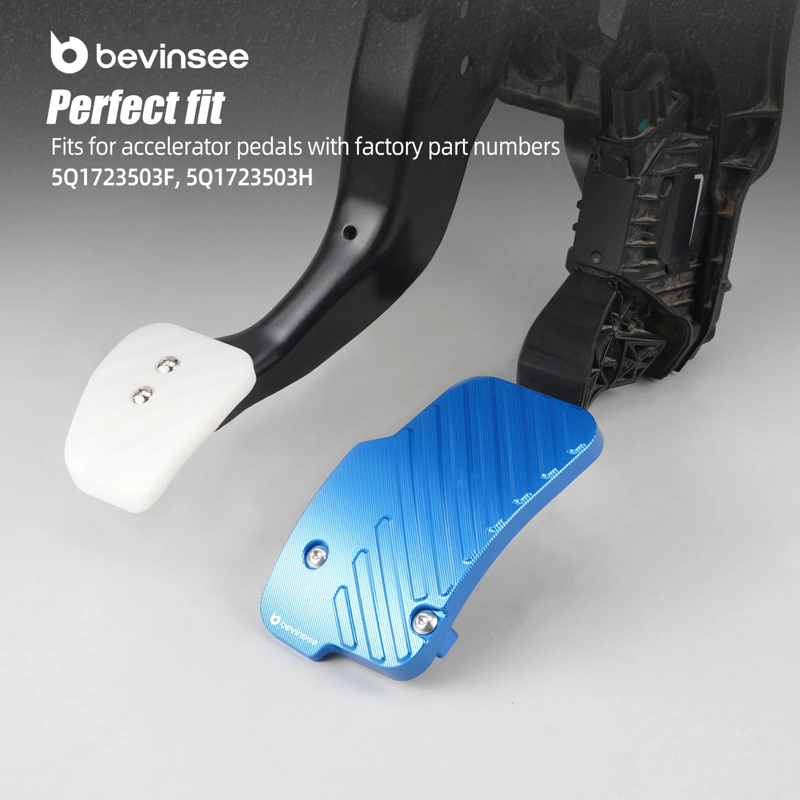 BEVINSEE Accelerator Extension Pedal for VW for MK7 Golf 1.4 1.8T for MK8 MK7 GTI/R 2.0T,for MQB/for MQB Evo Manual Transmission