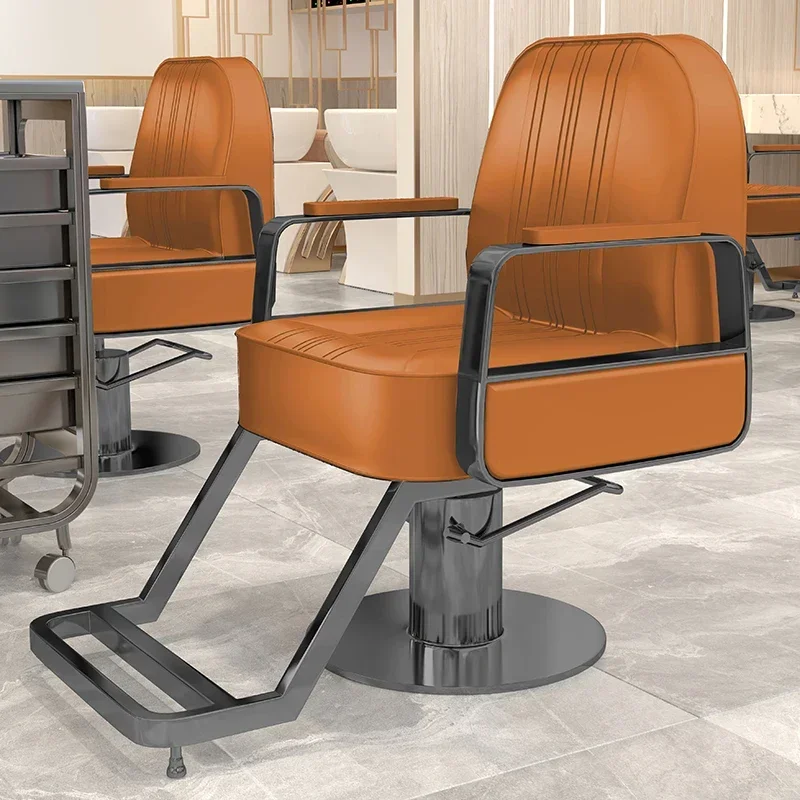 Hairdressing Exclusive Barber Chair Clippers Folded Down Shaved Ironed Dyed Groomed High-end Seats Silla Giratoria Spa Furniture