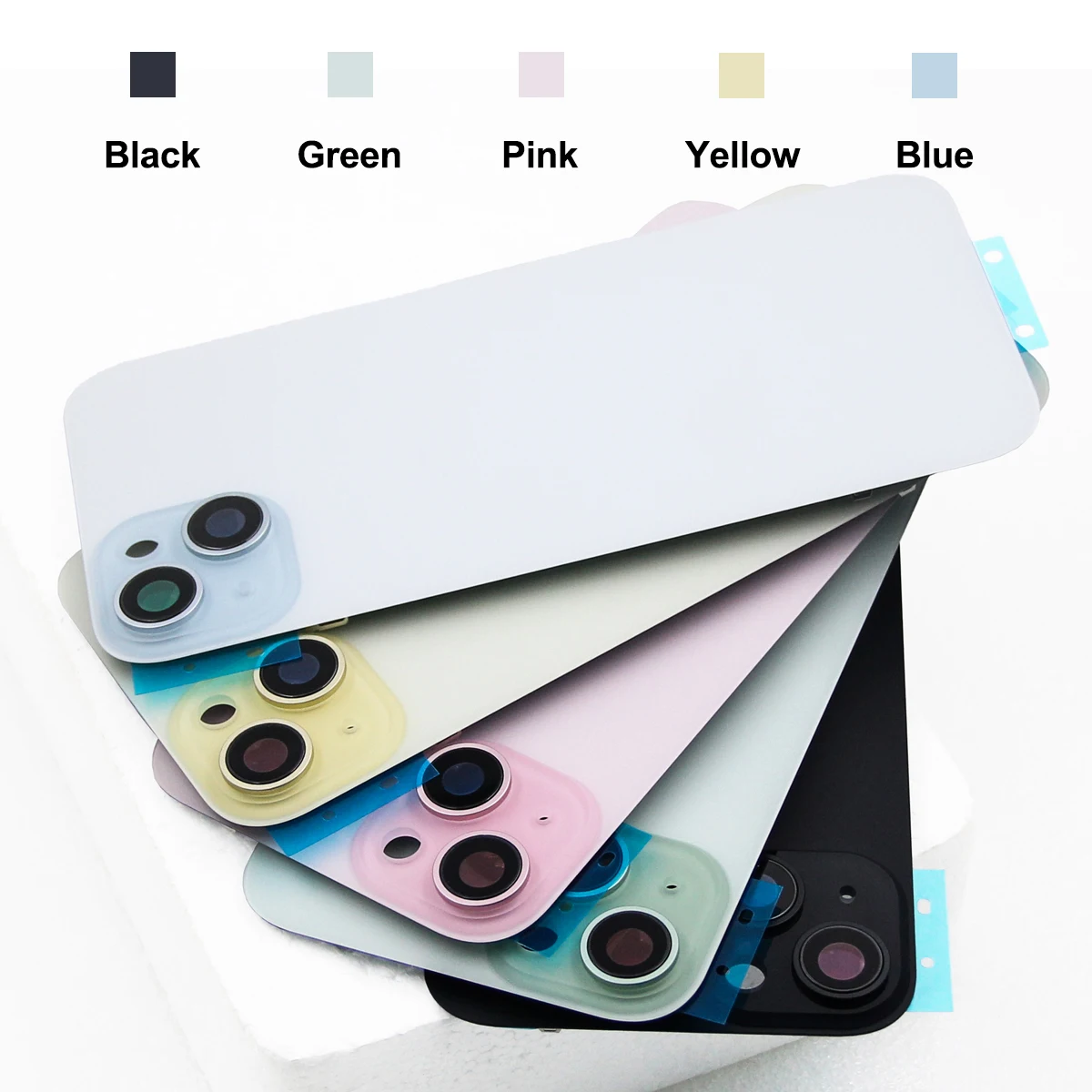 For iPhone 15 Battery Back Cover Rear Door Housing Case with Camera Lens Replacement Compatible with For iPhone 15 Plus image 3