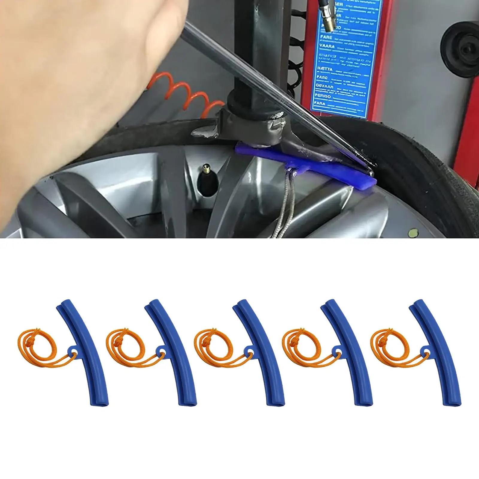 2-4pack 5 Pieces Car Wheel Changing Saver Tool Car Tire Changing Rim Protector image 4