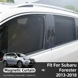 For Subaru Forester SJ 2013-2018 Magnetic Car Sunshade Visor Front Windshield Frame Curtain Rear Side Window Sun Shade Shield