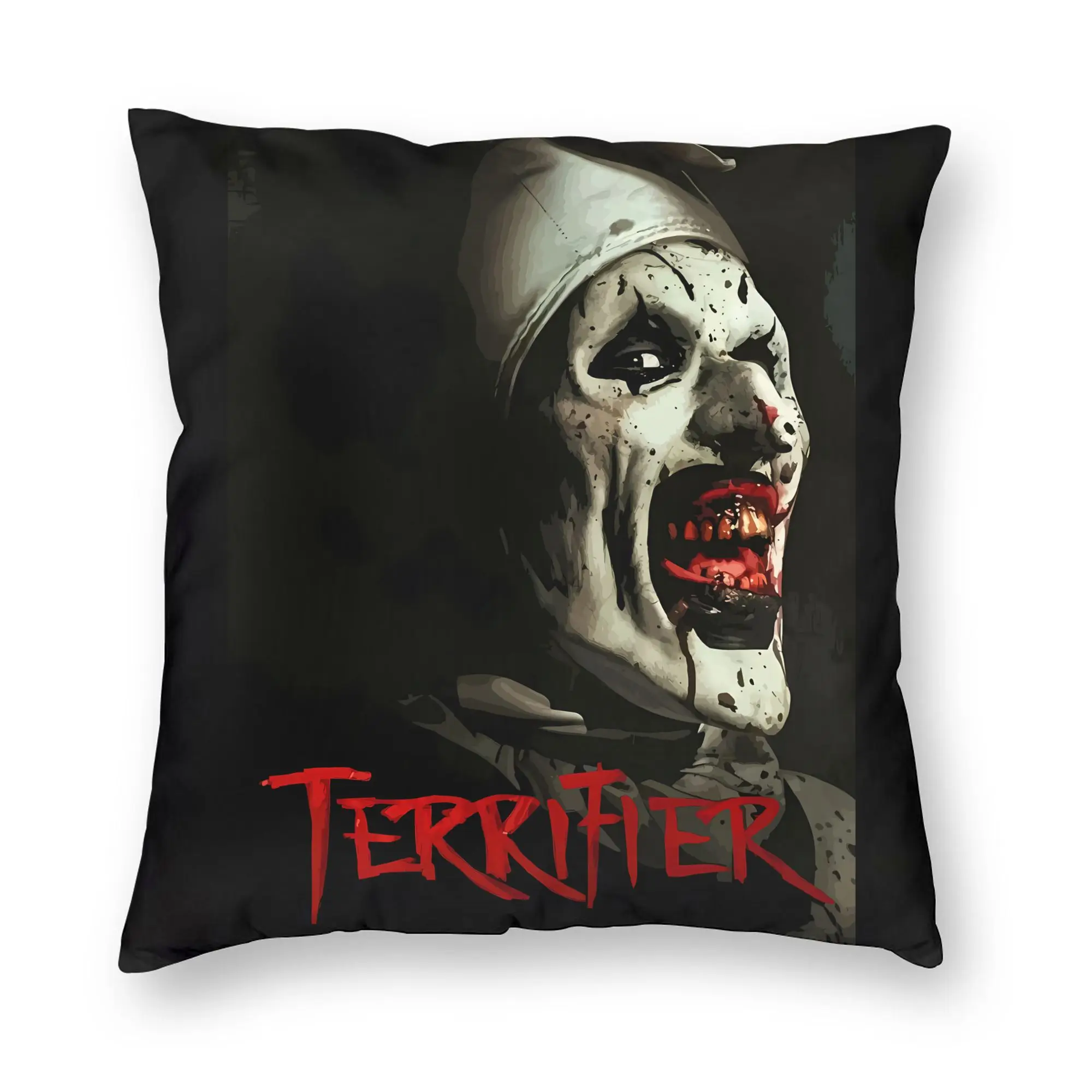 Terrifier Movie Pillow Case  Novelty Pillow Cover Soft Pillowcases For Sofa Bedroom Home Decor