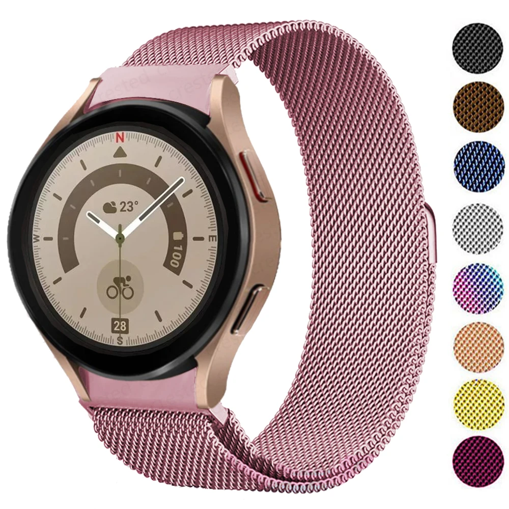 

Ремешок «Миланская петля» для Samsung Galaxy Watch 5/6/4 Classic/44 мм 40 мм 46 мм, металлический браслет без зазора для Galaxy Watch 5 pro 45 мм