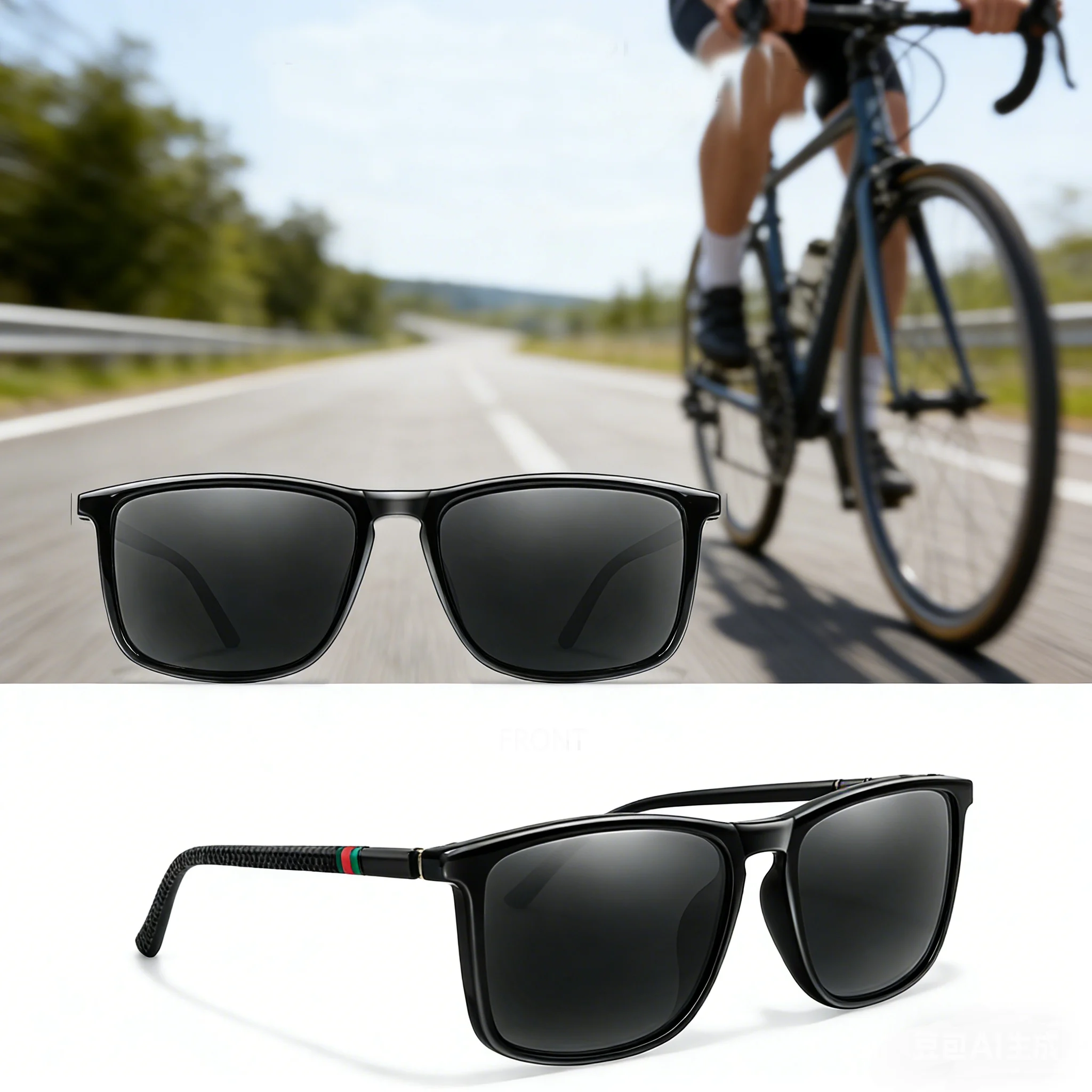 

Солнцезащитные очки, квадратные винтажные поляризационные велосипедные очки с антибликовым покрытием, защита UV400, сверхлегкие очки для путешествий, вождения, рыбалки