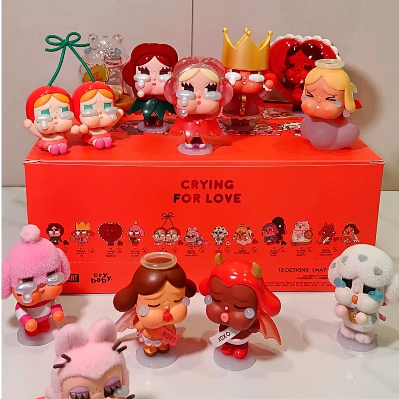 Original crybaby chorando para a série de amor caixa cega kawaii caixa misteriosa quente anime figura decoração presentes do dia dos namorados