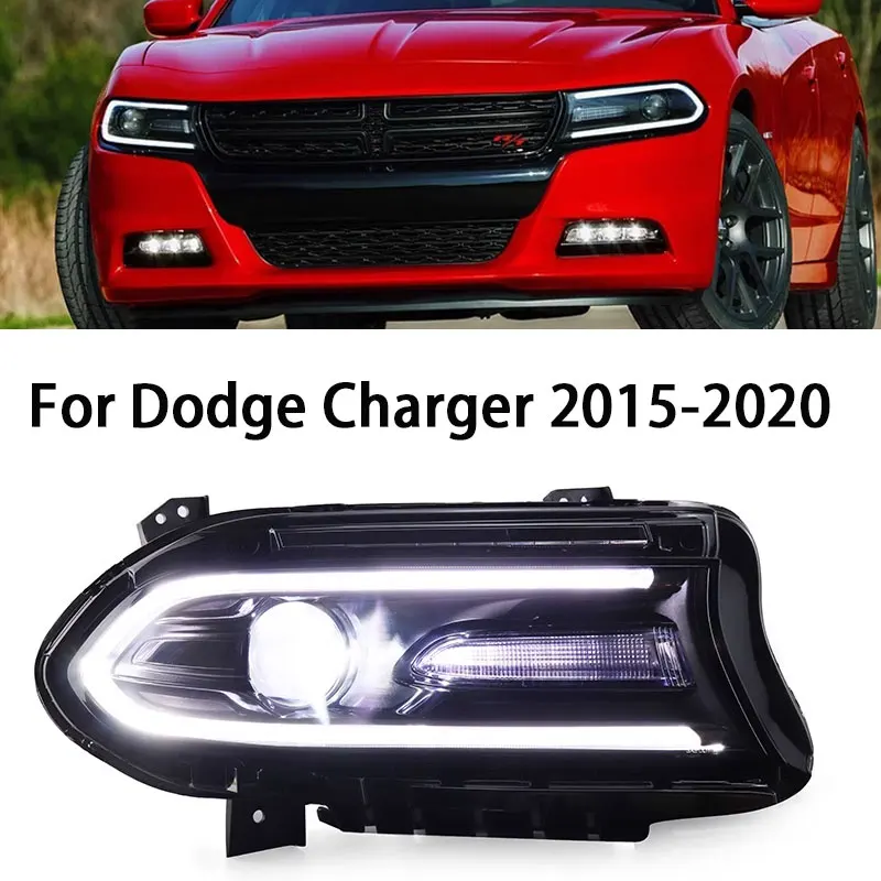 

Налобный фонарь для Dodge Charger светодиодный, фара головного света 2015-2020, зарядное устройство для фар DRL, сигнал поворота, фара дальнего света, проектор Angel Eye