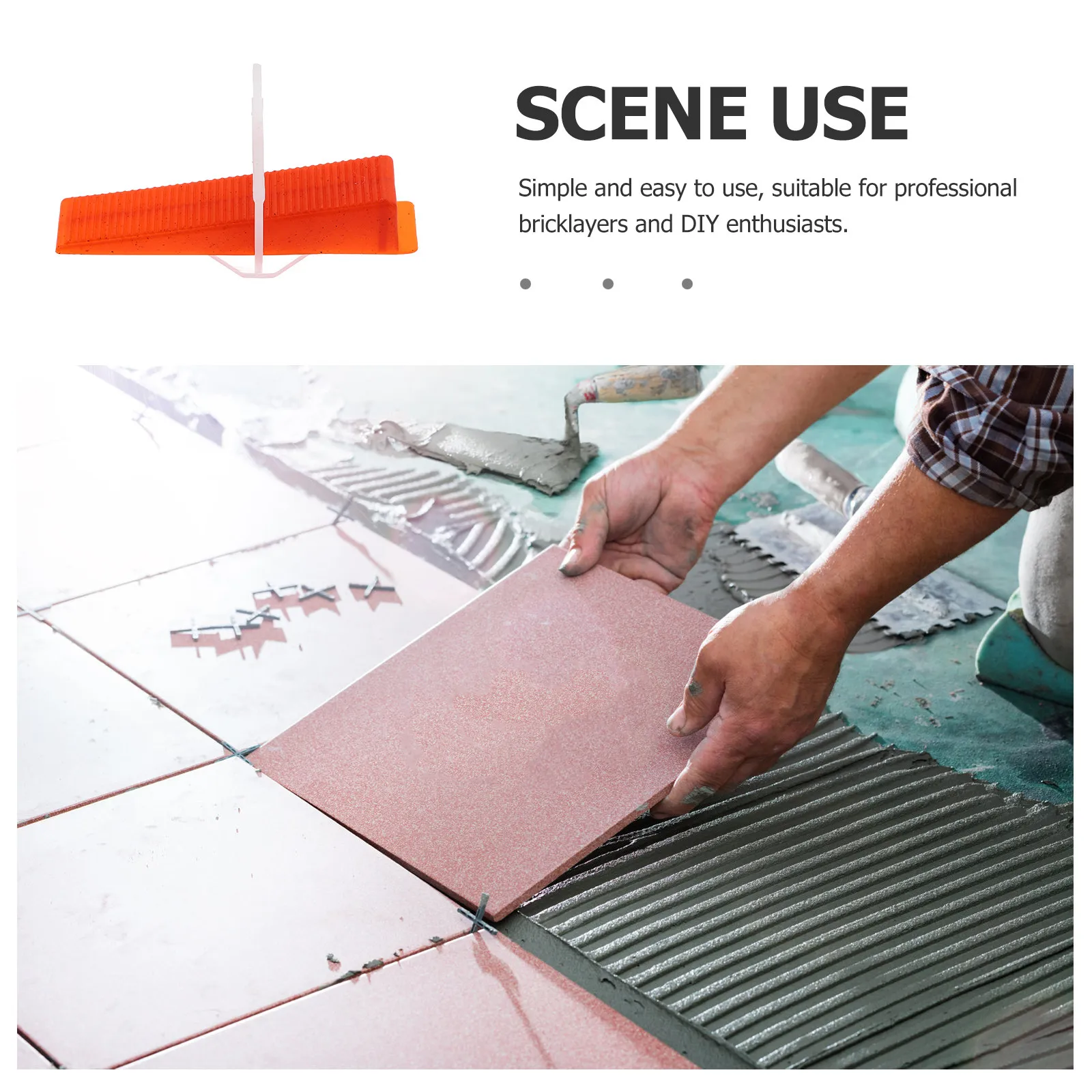 Tile Leveling System Clips and Wedges Set 200 pcs PP Material for Easy DIY and Professional Floor Wall Tiling