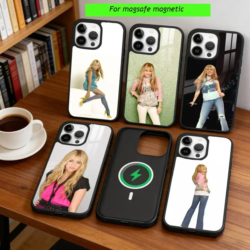 

H-Hannah M-Montana Phone Case For iPhone17,16,15,14,13,12,11 Plus,Pro Magnetic with Magsafe Wireless Charging
