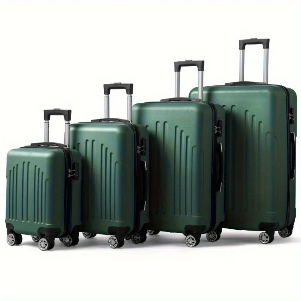 4-Piece suitcase suitcase, large-capacity lightweight suitcase set, with TSA lock and rotating wheel, suitable for travel