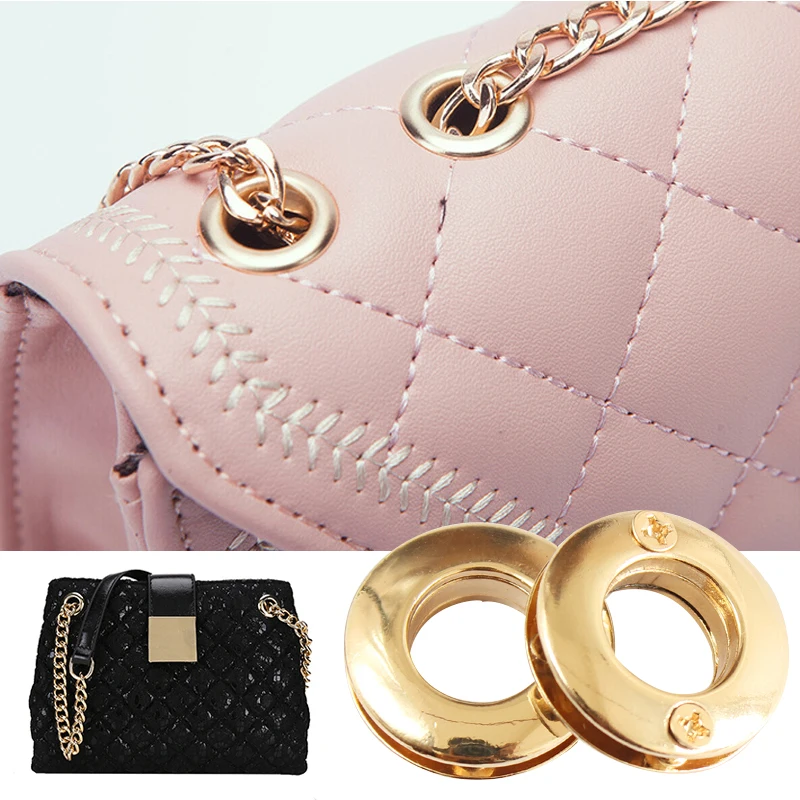 2pcs Screw Air Eyelet Round Eyelet Button Bag Accessory Gold Leather Craft Accessory Shoe Clothes Jeans Decoration Screw Back