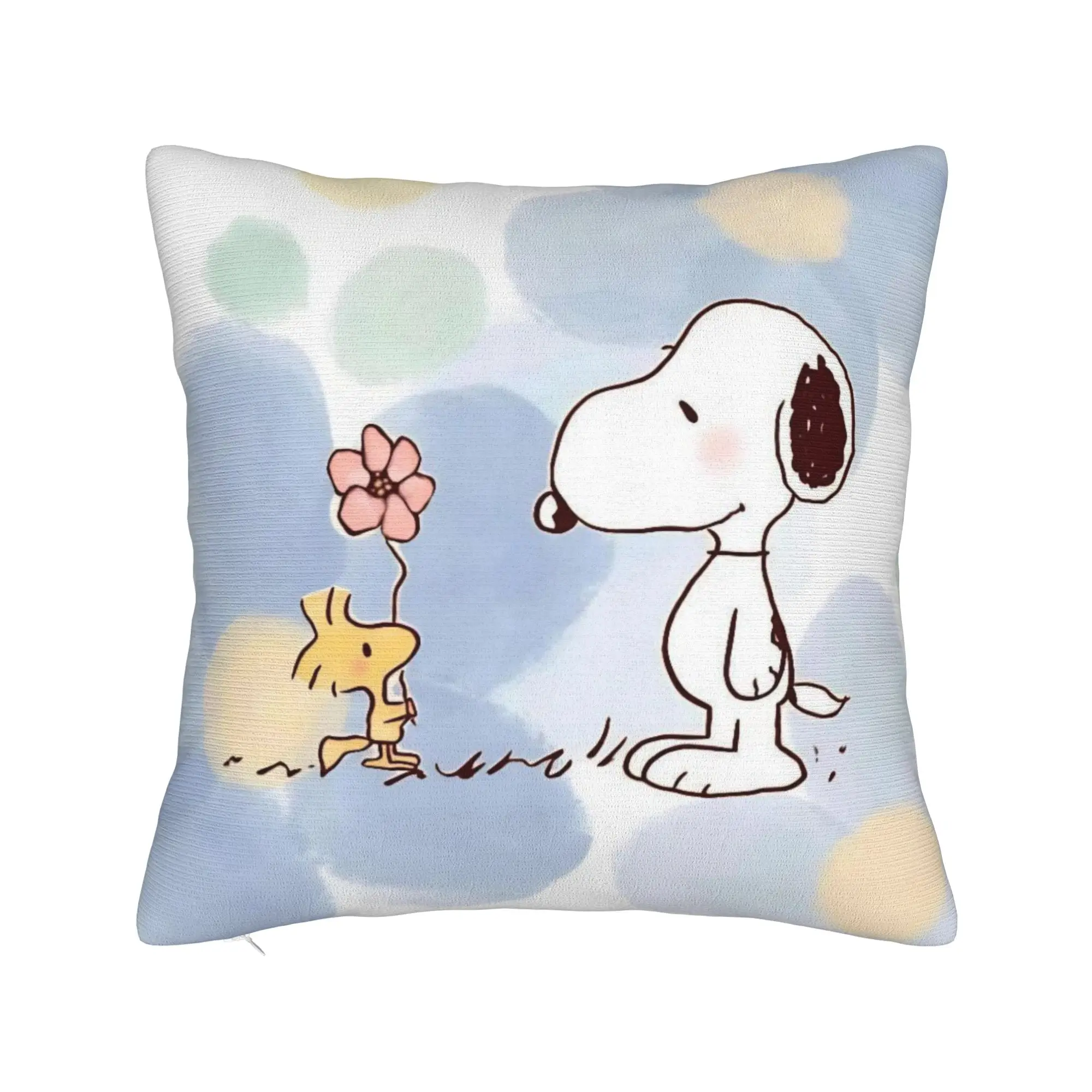 Cartoon Cute S-Snoopys Pillowcase Polyester Cushion Cover Decoration Flower Pillow Case Cover Home Drop Shipping 18'