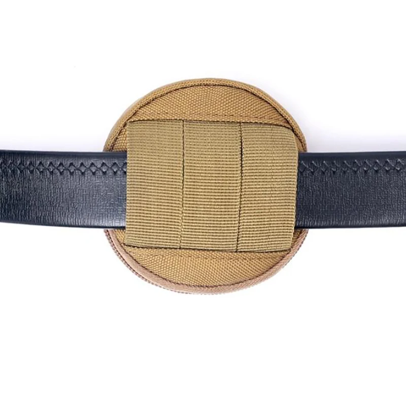 Military Key Pouch Tactical Molle Utility Functional Bag Round Waterproof Solid Color Coin Purse Camping Hiking Bag