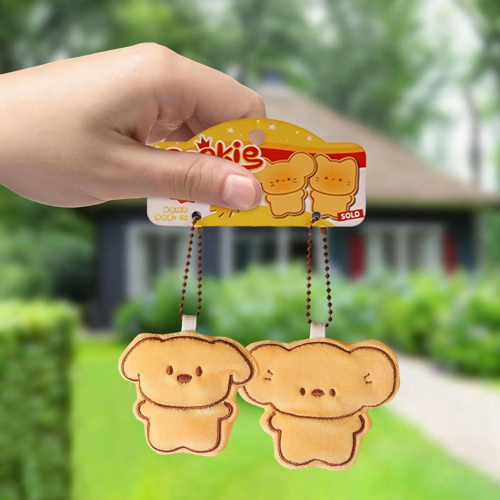 Breloque de sac en peluche, 2 pièces, décoration de clé de voiture, pendentif de sac Portable pour enfants, adolescents, adultes, sacs à dos, portefeuilles