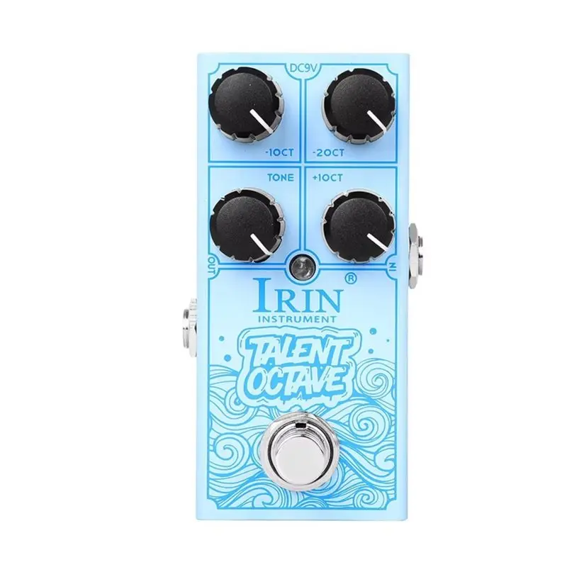 ABKV-IRIN TALENTOCTAVE Electric Guitar Guitar Accessories Single Effect Pedal 2 Low 1 High Octave Guitar Pedal Blue