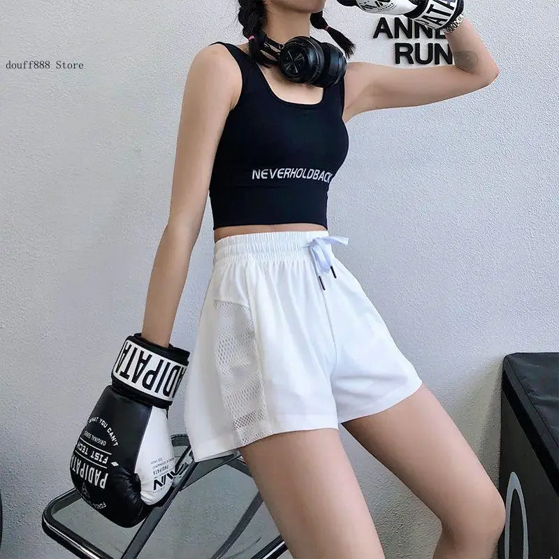Summer outdoor wear thin anti glare sports yoga loose casual high waist quick drying running fitness safety shorts for women