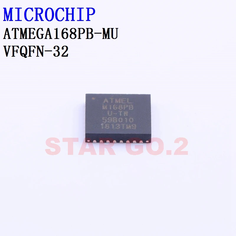 2 microcontroladores de microchip ATMEGA168PB-MU VFQFN-32