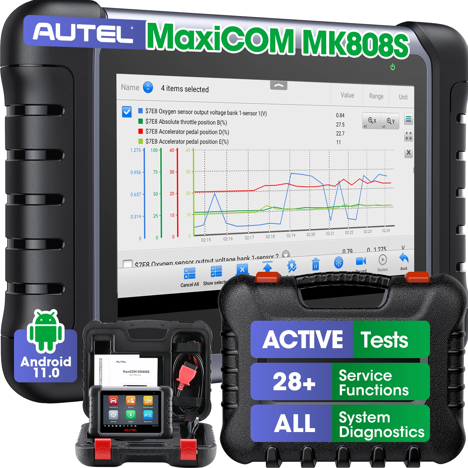 yZ[zŐVAutel MK808S Pro OBD2XLi[ offc[ SVXeR[h[_[ PK MK808BT MX808S