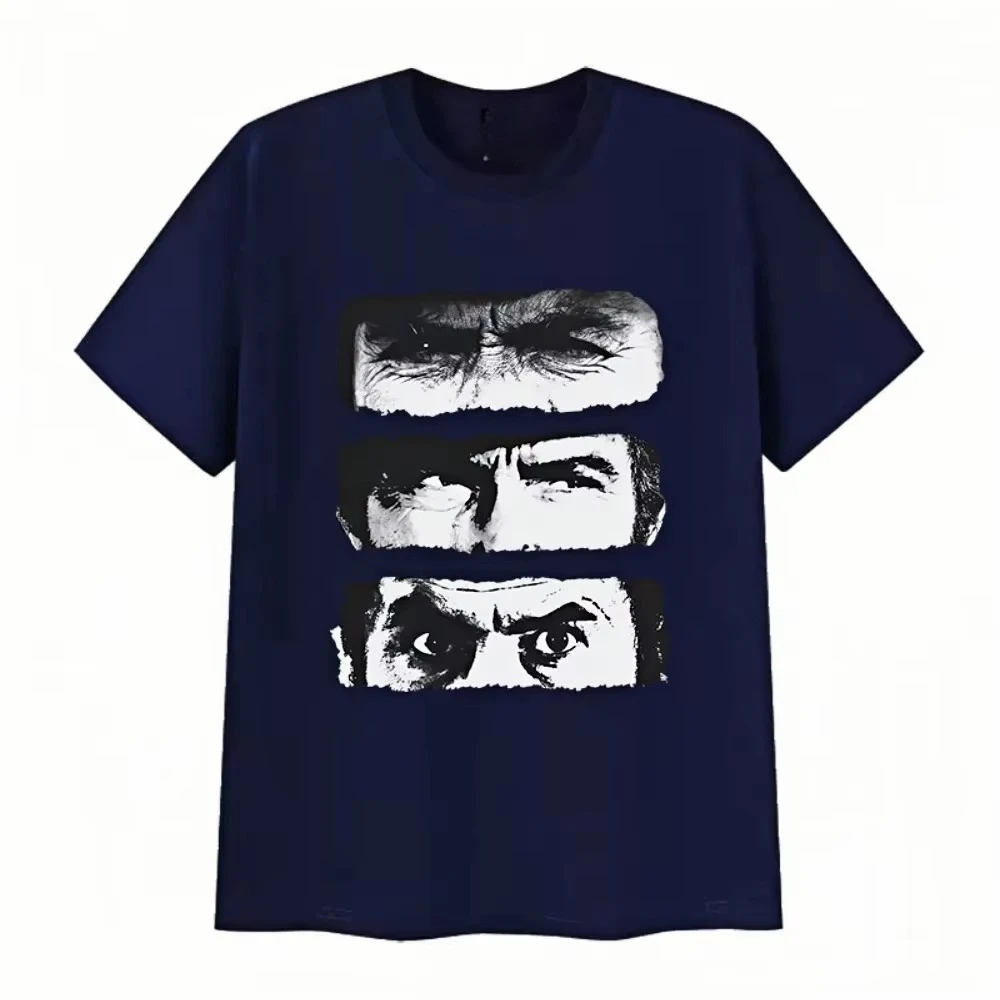 Clint Eastwood Shirt Vintage Washed Unisex Oversized The Good The Bad and The Ugly Streetwear Soft Cotton Short Sleeve Tee Gift