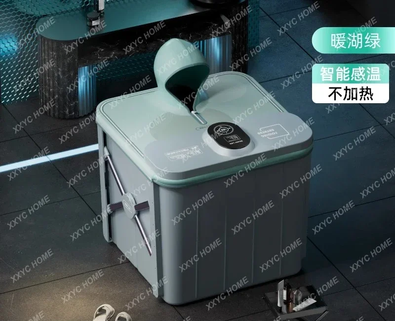 A  Constant temperature bath bucket for adults, foldable winter shower  household
