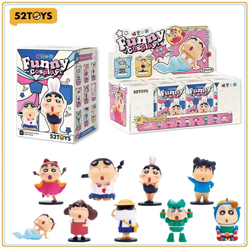 

52toys Crayon Shin Chan Funny Cosplay Mystery Box Character Variables Character Decorations Cute Fashion Toys Children'S Birthda