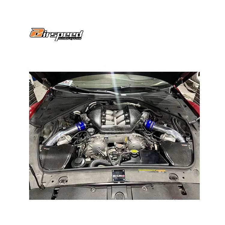 

Airspeed Brand Hot Pressing Tank Craft Quality 100% Dry Carbon Fiber Cold Air Intake System for Nissan GTR R35