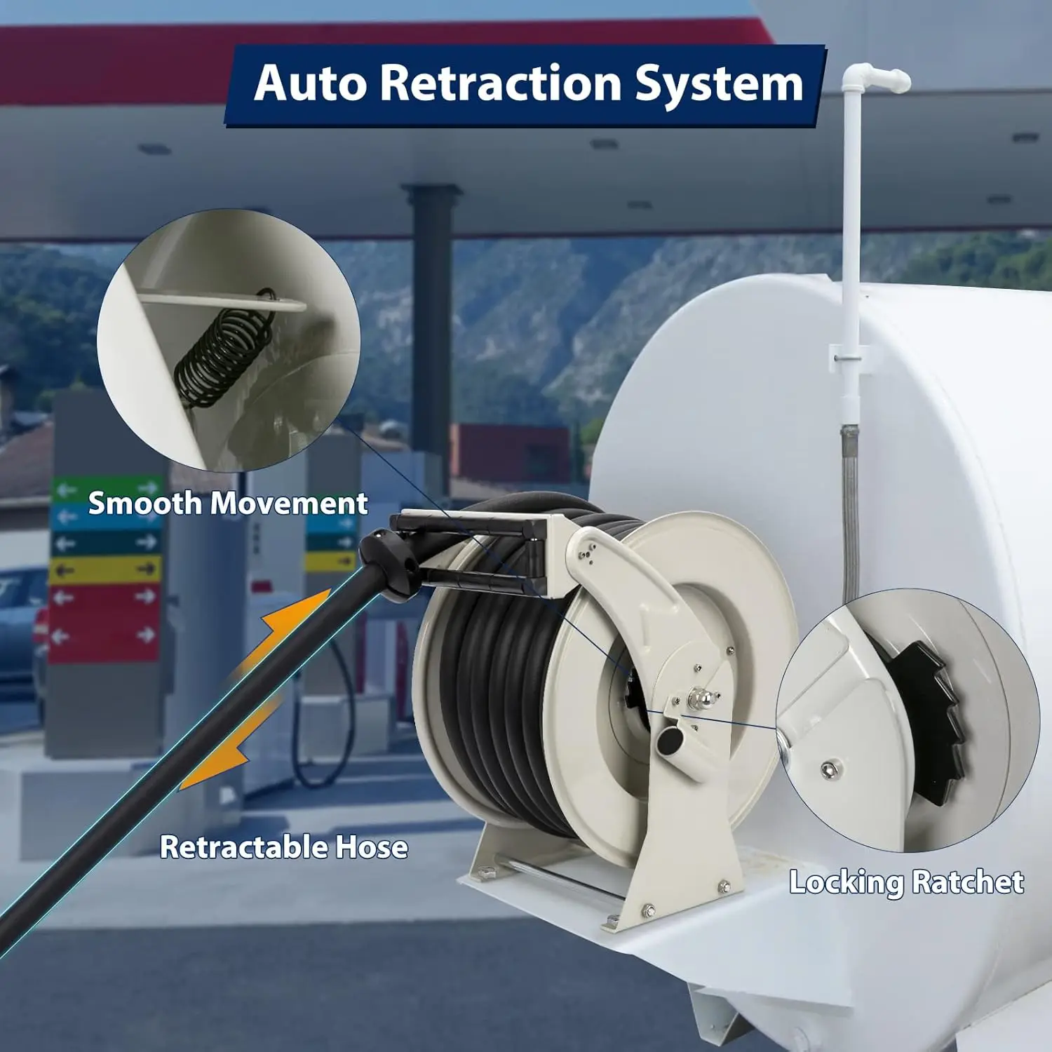 Diesel Fuel Hose Reel Retractable 1