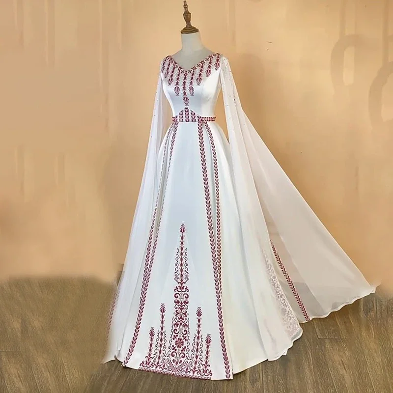 Robe de soirée longue à lacets au dos pour femmes, robe trapèze élégante, col en V, longueur au sol, robe d'invité de mariage, nouveau, 2024